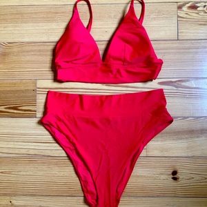 Aerie XL High Cut Cheeky Bottom and L Triangle Top